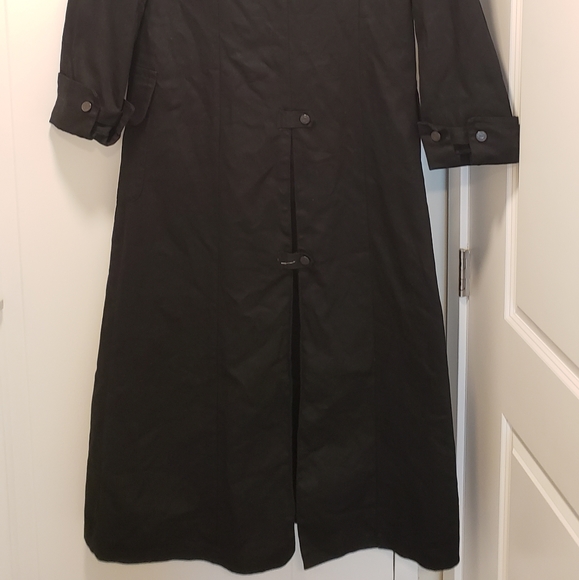 Full Length Denim Coat 1990s Goth Punk - Picture 5 of 6